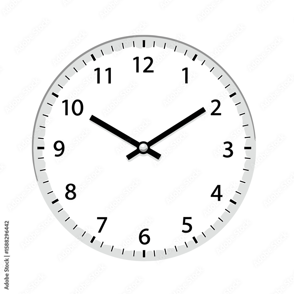 Minimalist Timepiece Icon on White Background Minimalist Timepiece Icon on White Background