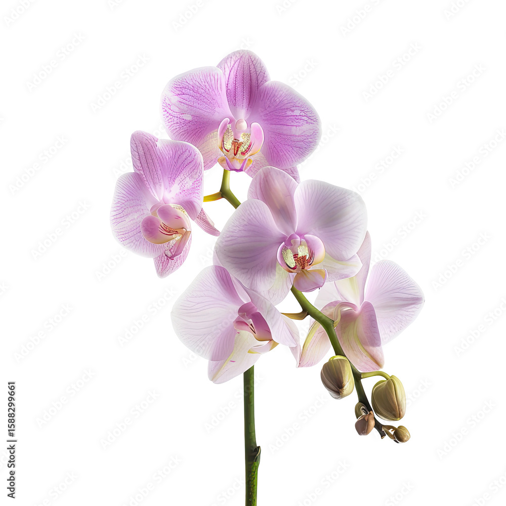 Fototapeta premium Close-up of delicate pink orchid blossoms