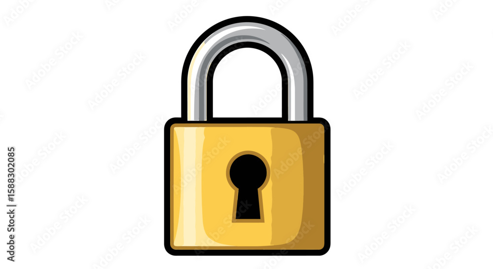 Fototapeta premium Padlock Icon for Security Concept