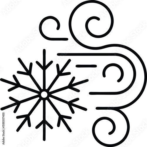 blizzard outline icon