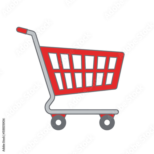 Red Shopping Cart Icon