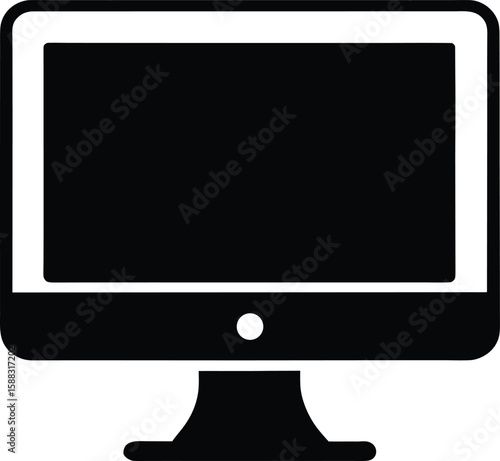 trendy black silhouette vector digital tablet