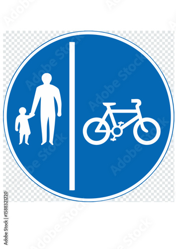 road sign cycle walk lane