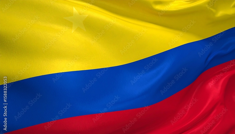 Fototapeta premium The national flag of Colombia
