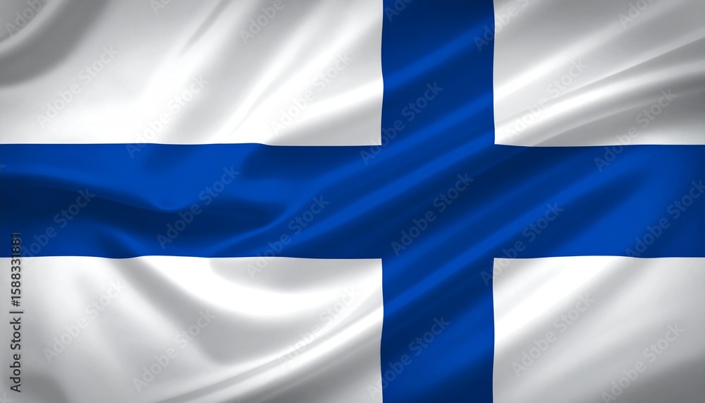 The national flag of Finland The national flag of Finland