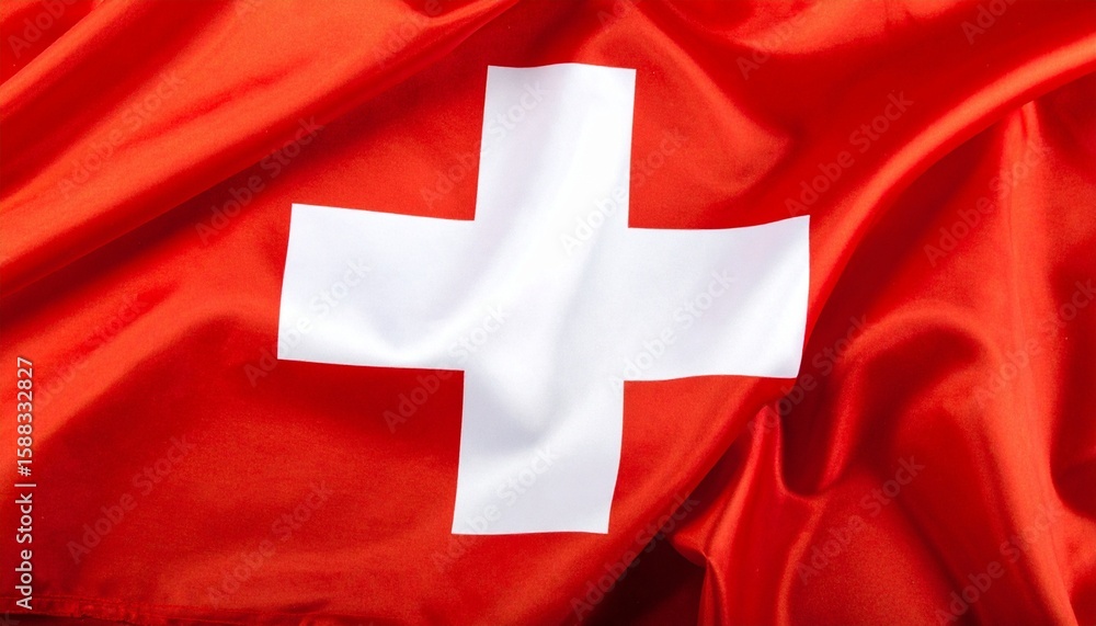The national flag of Switzerland The national flag of Switzerland