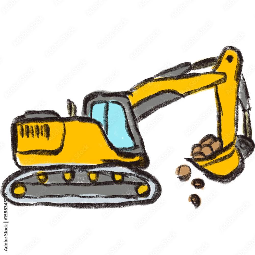 Fototapeta premium hand drawing illustration constructions for kids