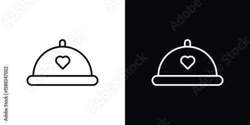 Wedding dinner icon. Thin linear web icons