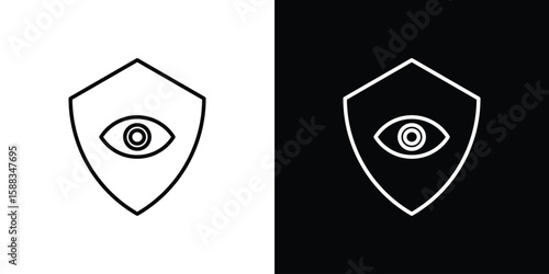 Vision insurance icon. Thin linear web icons