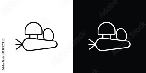 Vegetable icon. Thin linear web icons