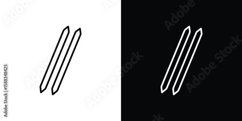 Toothpick icon. Thin linear web icons