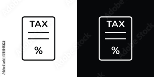 Taxes icon. Thin linear web icons