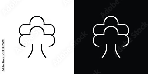 Steam icon. Thin linear web icons