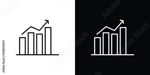 Stagflation icon. Thin linear web icons