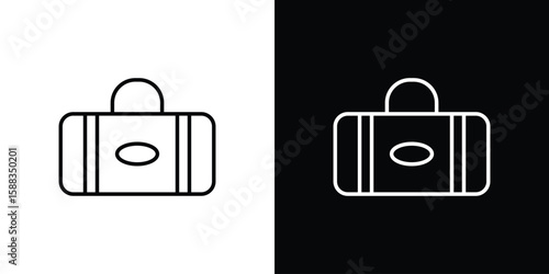 Sports bag icon. Thin linear web icons