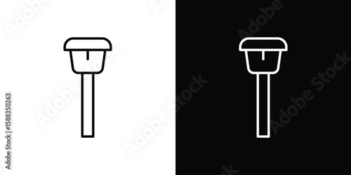 Solar Garden Light lamp icon. Thin linear web icons