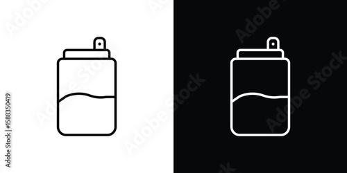 Soda can icon. Thin linear web icons