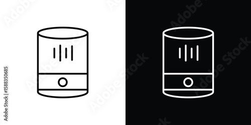 Smart speaker icon. Thin linear web icons
