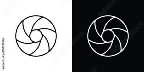 Shutter icon. Thin linear web icons