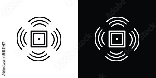 Sensor icon. Thin linear web icons