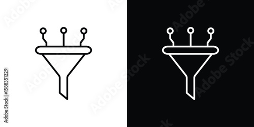 Sales funnel icon. Thin linear web icons