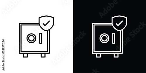 Safe icon. Thin linear web icons