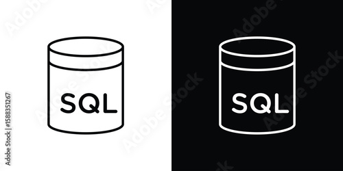 SQL icon. Thin linear web icons