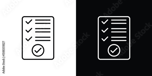 Requirements icon. Thin linear web icons