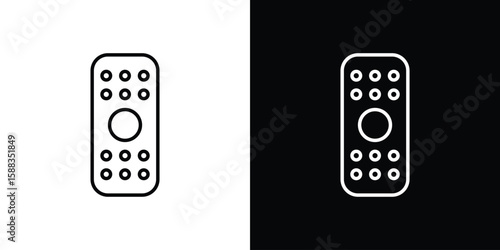 Remote control icon. Thin linear web icons