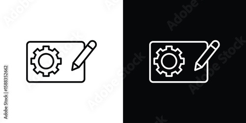 Prototyping icon. Thin linear web icons