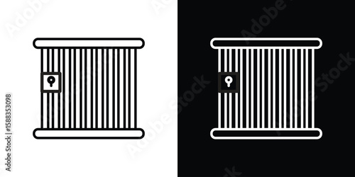 Prison icon. Thin linear web icons