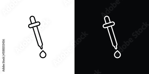 Pipette icon. Thin linear web icons