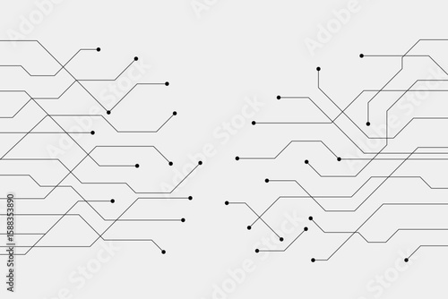 Minimal Circuit Lines Background with Digital Network Connections