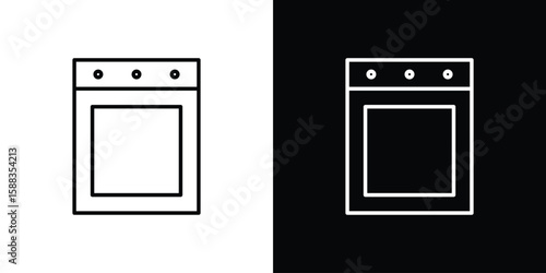 Oven icon. Thin linear web icons