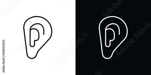 Otitis icon. Thin linear web icons