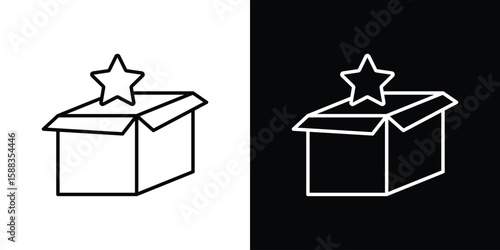 New product icon. Thin linear web icons