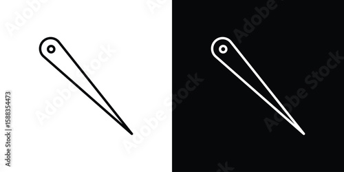Needle icon. Thin linear web icons