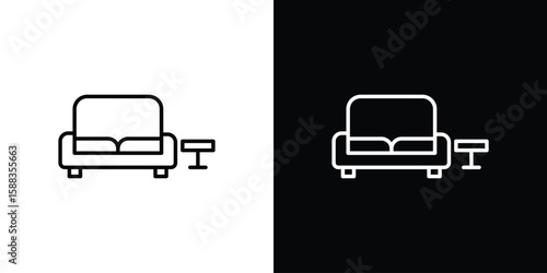 Lounge icon. Thin linear web icons