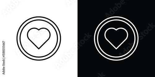 Love Plate icon. Thin linear web icons