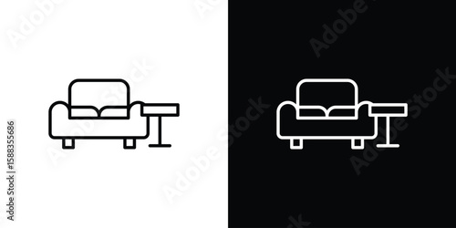 Lounge icon. Thin linear web icons