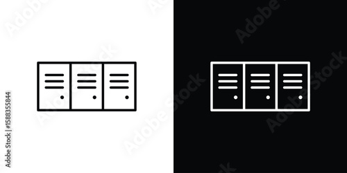Locker icon. Thin linear web icons