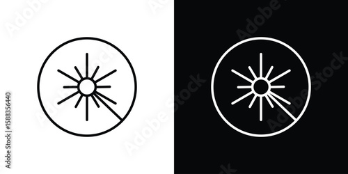 Laser beam icon. Thin linear web icons