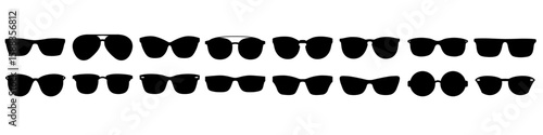 Sunglasses vector icon set. Goggles illustration sign collection. Sunshades symbol. glasses logo.