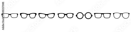 Sunglasses vector icon set. Goggles illustration sign collection. Sunshades symbol. glasses logo.