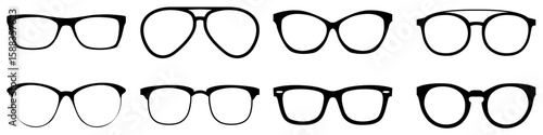 Sunglasses vector icon set. Goggles illustration sign collection. Sunshades symbol. glasses logo.