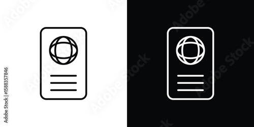 Immigration icon. Thin linear web icons