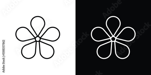 Hypericum icon. Thin linear web icons