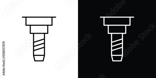 Implant Fixture icon. Thin linear web icons