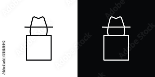 Hacker icon. Thin linear web icons