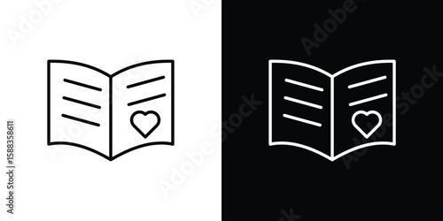 Guests book icon. Thin linear web icons